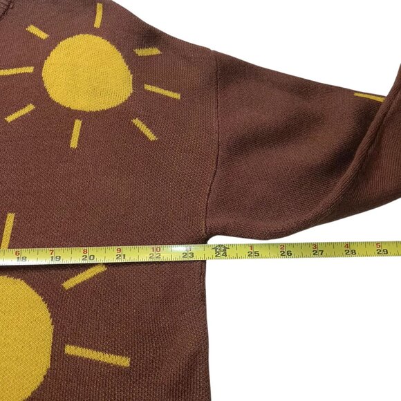 Compania Fantastica Crew Neck Sweater Knit Sunshine Suns Size SMALL - Picture 9 of 10